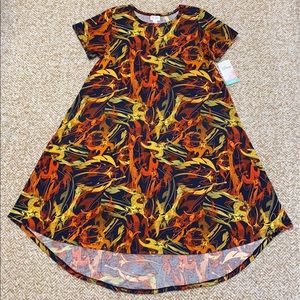LuLaRoe Disney Carly Dress Malificent Medium NWT